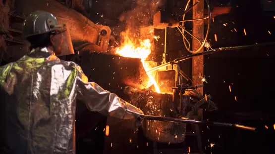 Inertering av smältan.