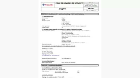 Fiche de données de sécurité - FDS