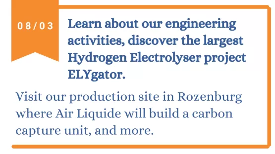Learn about our engineering activities, discover the largest Hydrogen Electrolyser project ELYgator